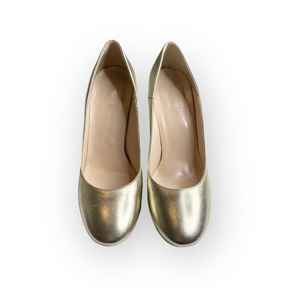 Summit White Mountain ᪥ Aggie Round Chunky Heels Pumps Shoes ᪥ Gold ᪥ 39 8.5M 9M - Picture 9 of 16